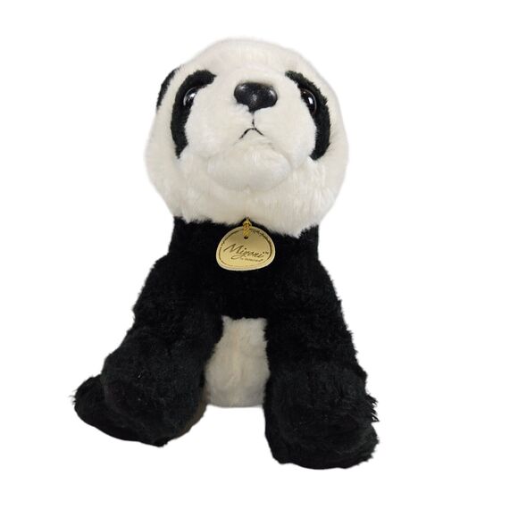 Aurora World Miyoni Plush Panda Sitting Black White Stuffed Animal Realistic 8" - Picture 3 of 12